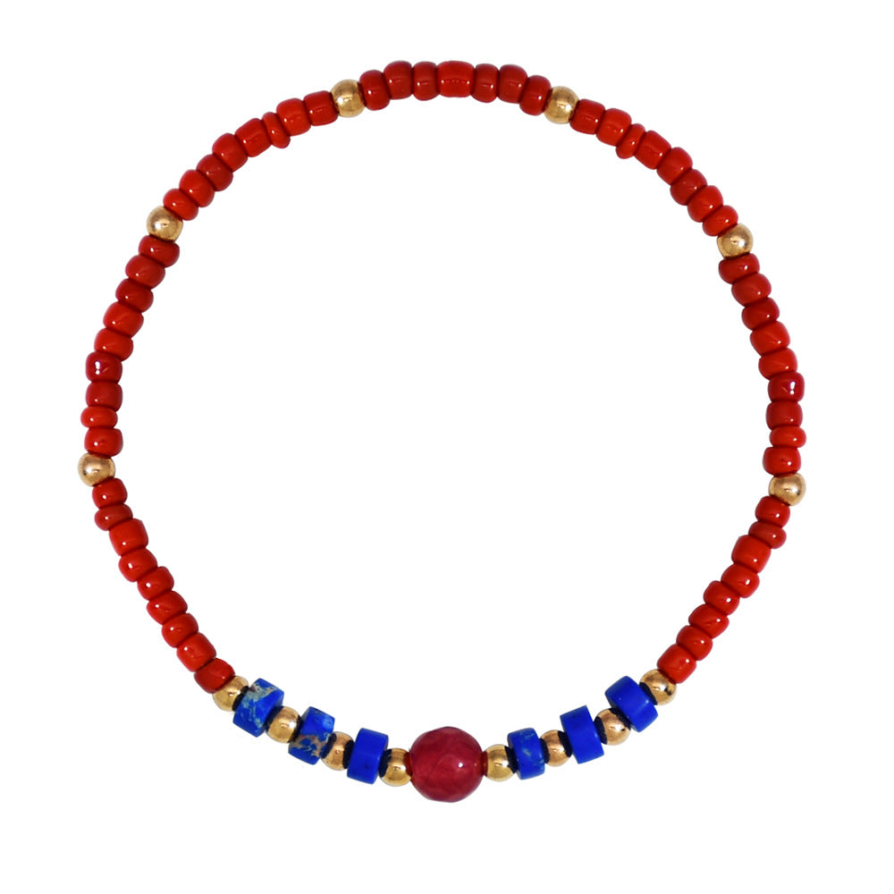 Brazalete de arroz retráctil de cuero trenzado de cuero trenzado